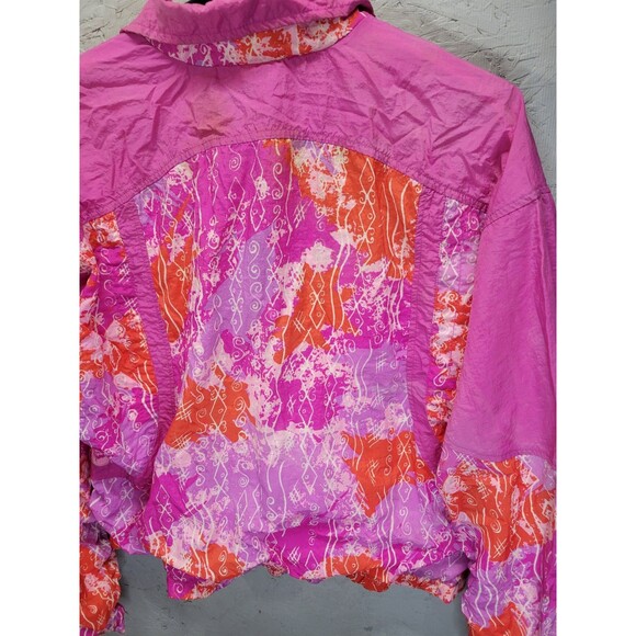 Vtg Nike Pink Spell Out Swoosh Abstract Print Jacket 90s Women’s SZ‎ M 10/12 - Picture 6 of 12
